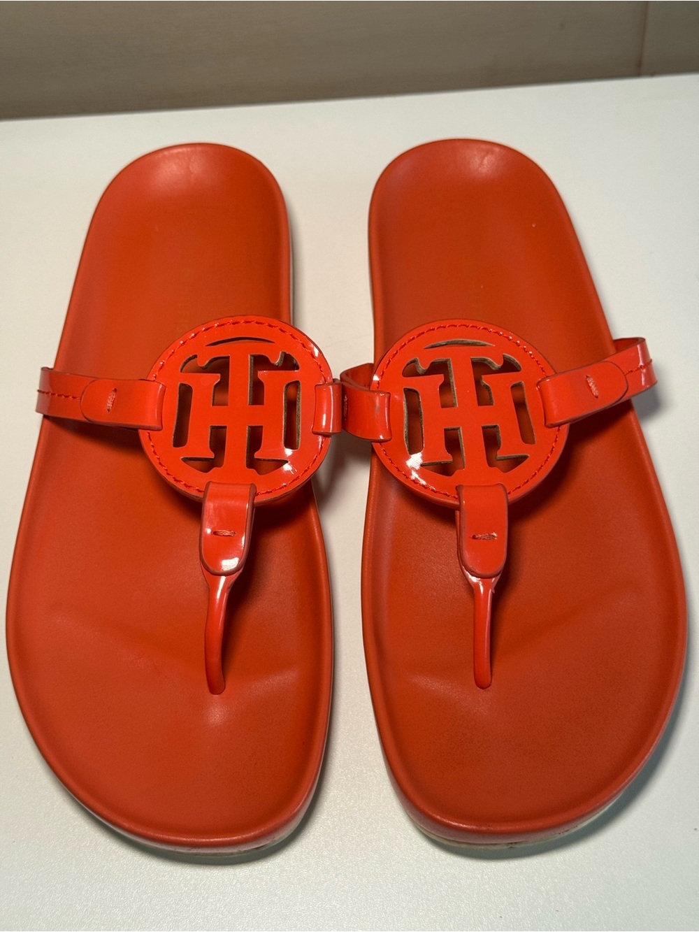 Orange women's sandals size 9
